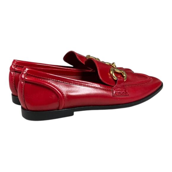 Jeffrey Campbell Red Loafers with Gold Bit Hardware – Women’s Size 8 – NWOB - Picture 3 of 10